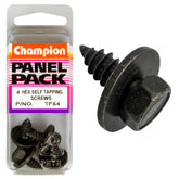 Champion - SELF TAPP SCREWS-SEMS-HEX IND-FLAT WASHER-6.3x19mm-BLACK | TF54
